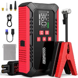 Powerbank для автомобіля з компресором 150 PSI, 7000A, 12V, 8L/10L (бензин/дизель), LED-ліхтарик