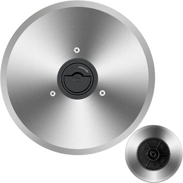 Електричний слайсер 200W з нержавіючої сталі - кухонна машина з регулюванням 0-15мм, 2 леза - для ковбаси, хліба, шинки, м'яса та сиру (кругла пилка)