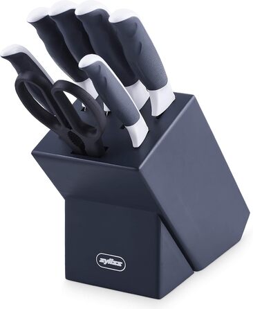 Набір ножів Zyliss Comfort 7 предметів з бруском, японська сталь, сіро-білий, гарантія 5 років