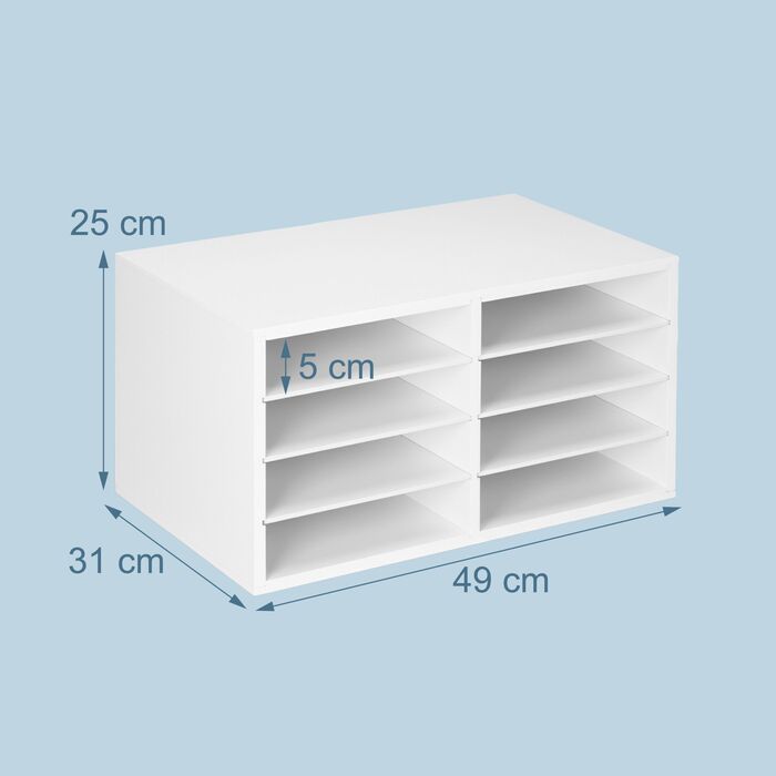 Організатор для документів Relaxdays з бамбука, 8 відділень