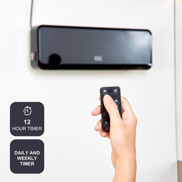 Конвектор BLACK+DECKER BXCSH1800E, 1800 Вт, чорний, з можливістю кріплення на стіні