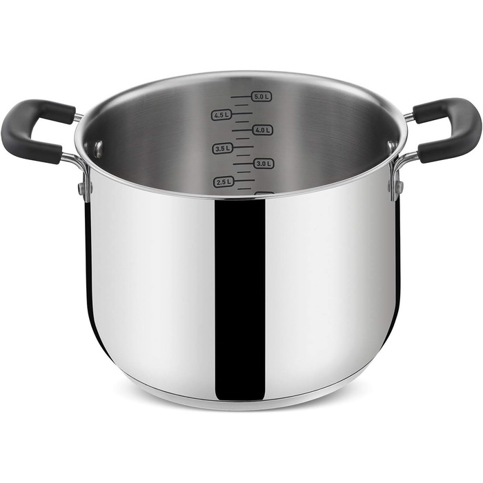 Каструля Lagostina Praktischer Kochtopf 22 см, сіра, нержавіюча сталь 18/10, для індукційних плит