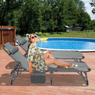 Складане кемпінгове ліжко з матрацом та кишенями, сталевий каркас, Oxford, витримує до 200 кг, 190x71x36 см, для походу, саду та офісу (блакитне)