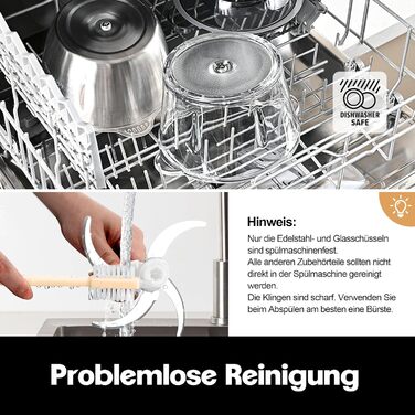 Електричний подрібнювач для кухні Kitchen in the Box 400W з 2 чашами (2L+2L) та двосторонніми лезами з нержавіючої сталі. Подрібнювач для м'яса, овочів, цибулі, фруктів срібного кольору.