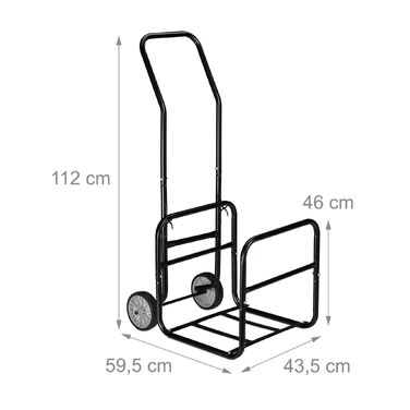 Візок Relaxdays для дров з дерев'яним кошиком