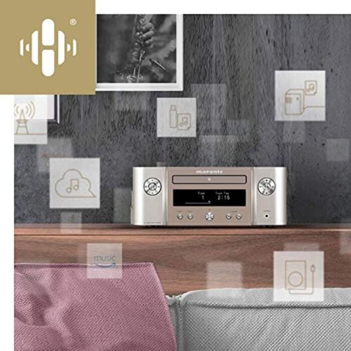 Система Marantz Melody X, програвач компакт-дисків, радіо DAB, потокове передавання, HEOS, Bluetooth, AirPlay 2, Alexa, Чорний