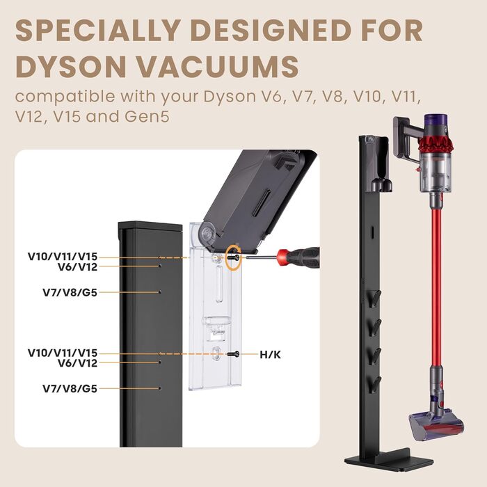 Підставка та тримач для аксесуарів Pure Urban для органайзера док-станції Dyson V15-V6