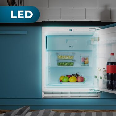 Міні-холодильник Cecotec Bolero CoolMarket TT 107: 121 л, вбудований, чорний, регулювання температури, відсік для овочів, морозильна камера