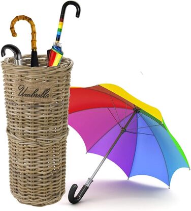 Підставка для парасольок від Kubu, виготовлена з ротанга/лози