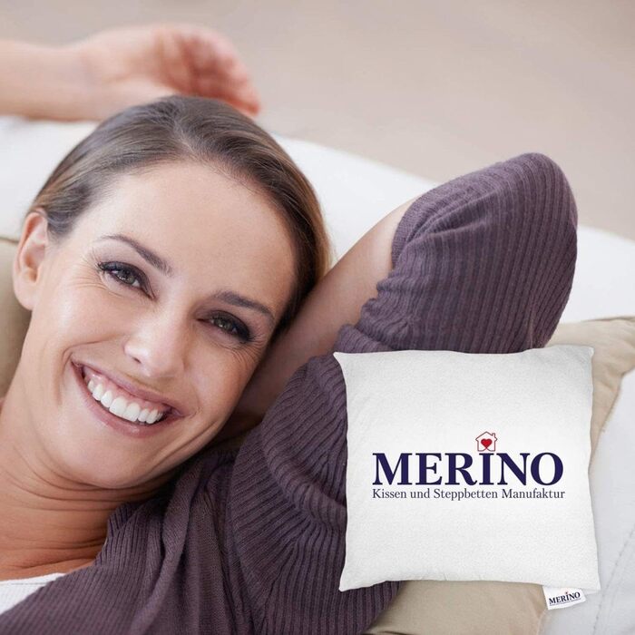 Подушка для ліжок Merino 50 x 50 см Подушка Диванні подушки Наповнювач на блискавці (40х40, 6)