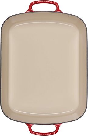 Сковорода Le Creuset Signature з чавуну, прямокутна, 4.9 л, для всіх типів плит, включаючи індукцію, (Червоний, 37 см)