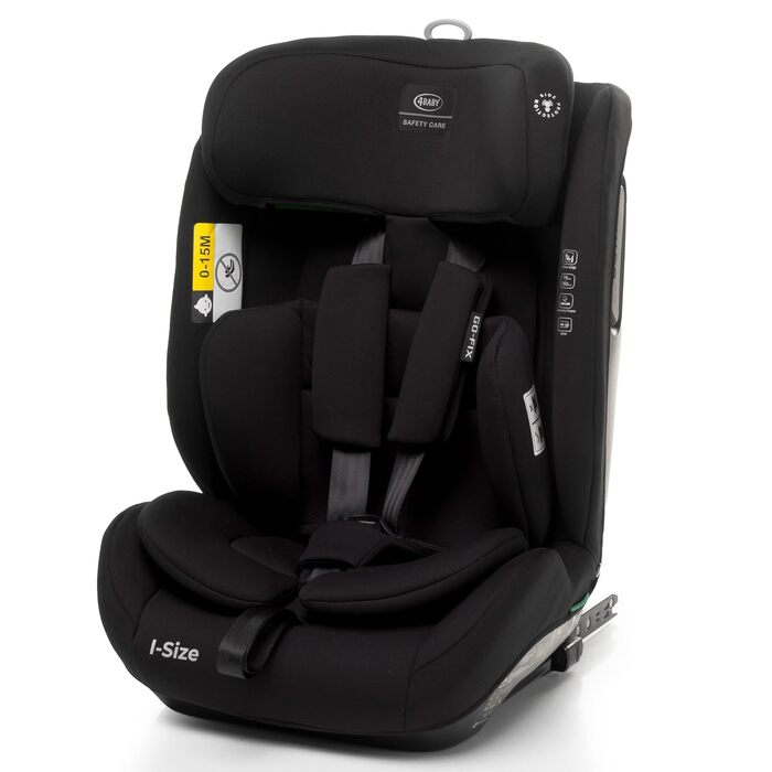 Автокрісло 4BABY Go-Fix I-Size (76-150 см) з Isofix, чорне
