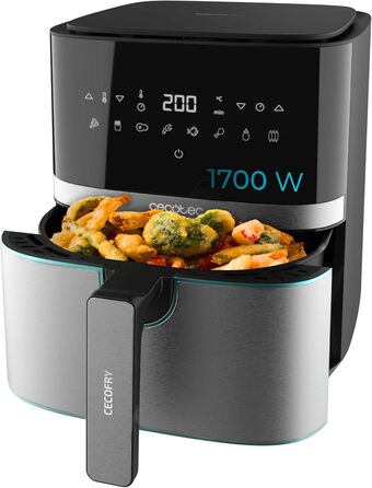 Фритюрниця повітряна Cecotec Cecofry Full Inox 5500 Pro, 5.5 л, 1700 Вт, з аксесуарами