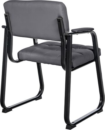 Крісло CLP Canada - оббивка з штучної шкіри, сіре, металевий каркас