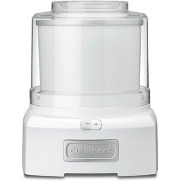 Морожениця CUISINART ICE21 для домашнього морозива, джелато, сорбету, йогурту, 1.4 л, пластик, біла, сімейна