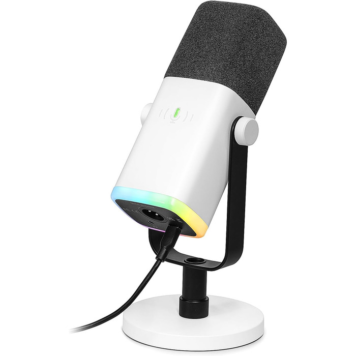 Динамічний мікрофон FIFINE USB XLR для стрімінгу, подкастів, ігрового ПК, із кнопкою вимкнення звуку, сумісний з PS4/5, Mac, мікшерами та звуковими картами