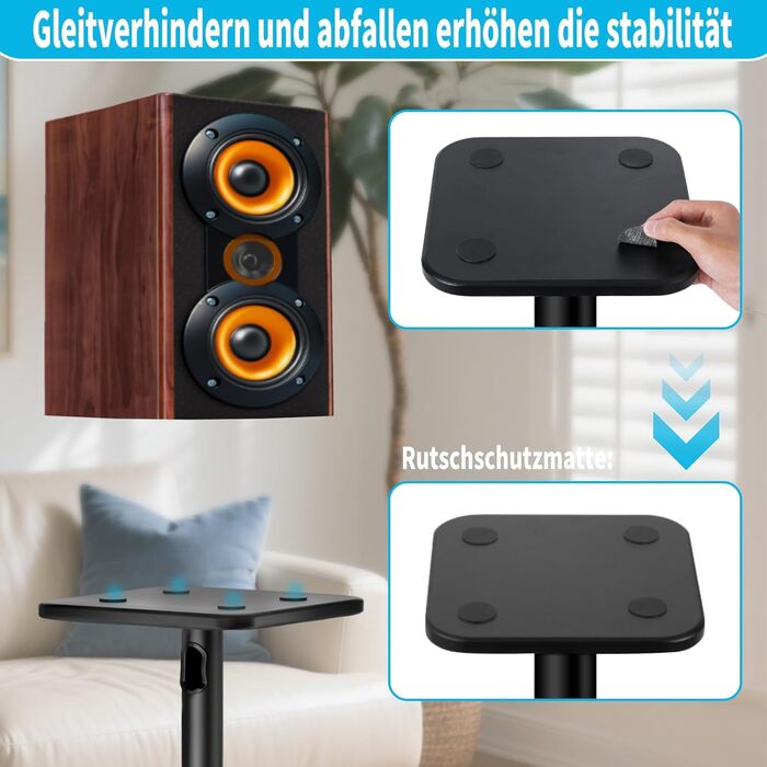 Підставка для колонок OUUTMEE, пара, до 10 кг, з кабельною організацією, сумісна з різними моделями, без регулювання висоти