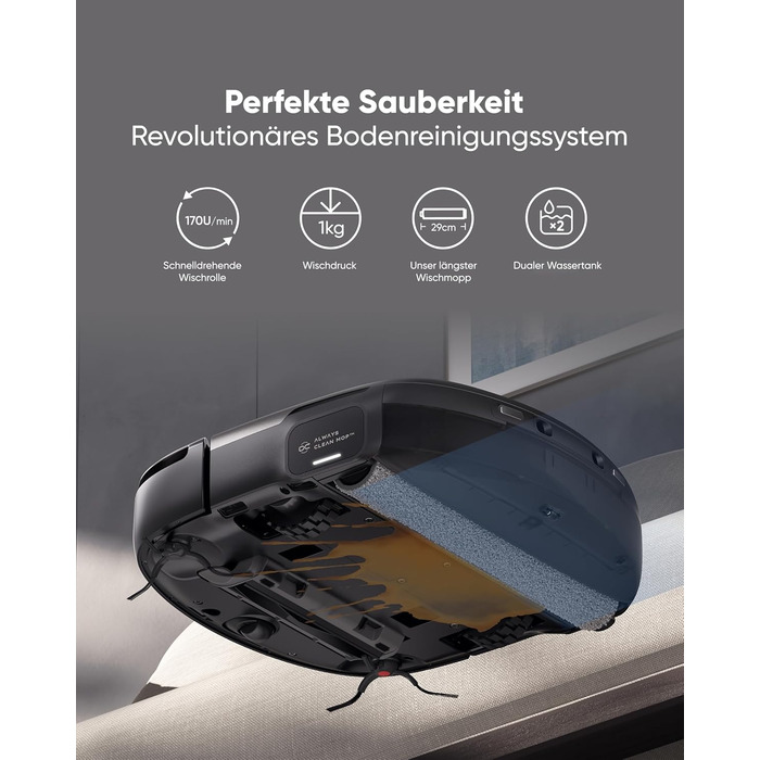 Робот-пилосос eufy L60 з базою самостійного очищення, потужність 5000Pa, захист від намотування волосся, 60 днів без випорожнення, iPath лазерна навігація (відновлений) (S1 Pro)