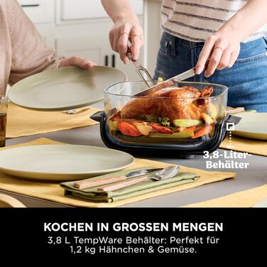 Ninja CRISPi Airfryer – фритюрниця-конвекційна піч, 3.8 л, 4-в-1, 1700 Вт, Stone Gold FN101EUSTGD