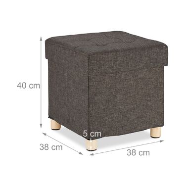 Relaxdays Пуф з місцем для зберігання