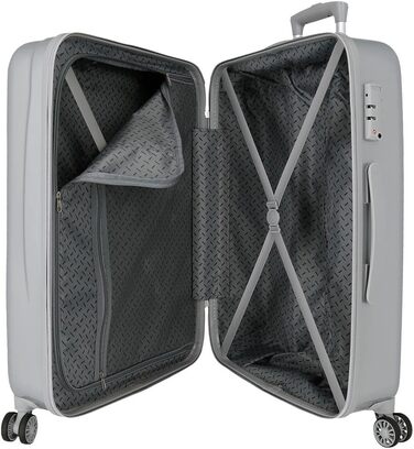 Дитяча бортова валіза Disney Stitch Moods, жорсткий ABS-пластик, кодовий замок, 4 подвійних колеса, ручна поклажа 100 см