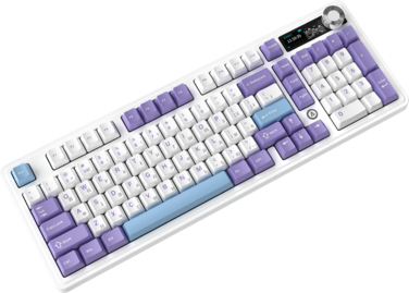 Бездротова механічна клавіатура Ajazz AK980 V2 Gift Switch V2 Purple White Blue (AK980-V2-G-PWB)