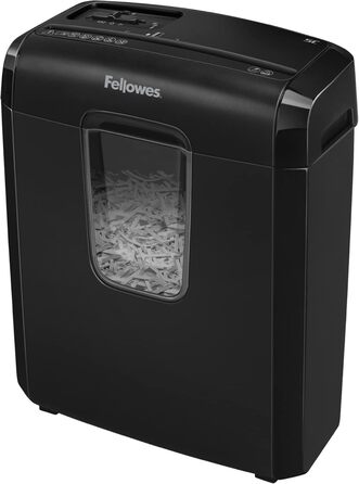Fellowes Aktenvernichter 6 Blatt Partikelschnitt (P4) – Шредер для документів Fellowes FS-6C, 6 листів, P4, чорний, 15л