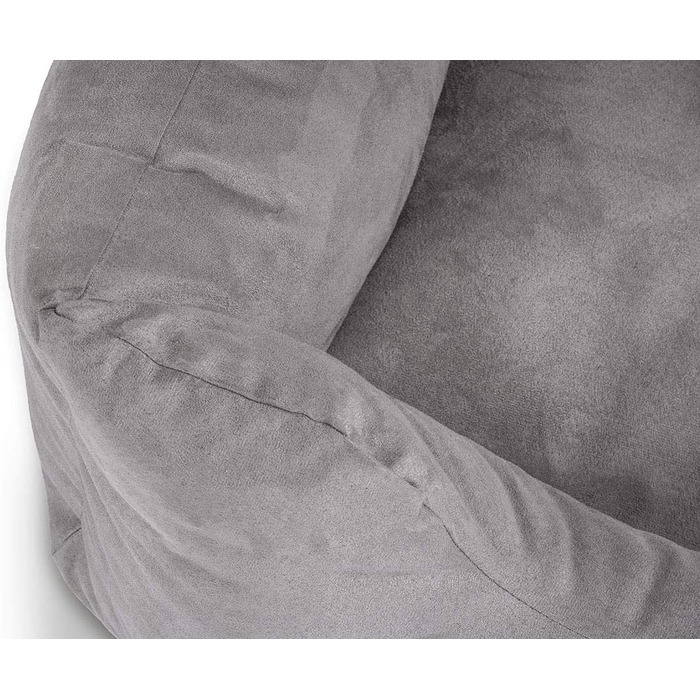 Лежак для собак Knuffelwuff Dreamline з велюру XL 105 x 75 см Сірий Сірий L 105 x Ш 75 x В 25 см