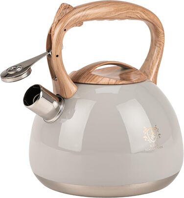 Електричний чайник Karl Hausmann 3L з автоматичним свистком - нержавіюча сталь для індукційних, газових та електричних плит