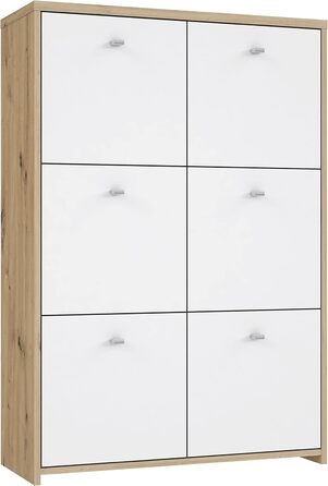 Комод FORTE BEST CHEST з 3 дверцятами та 2 шухлядами, інженерна деревина, 77,1 x 77,3 x 29,6 см (Дуб Ремісник / Білий, SQNK321-C804)