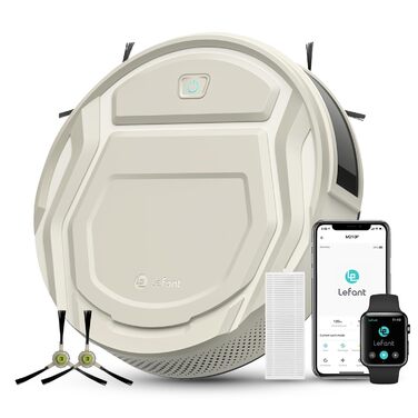 Робот-пилосос LEFANT M210P Champagnergrau - 2200Pa, 120хв, Wi-Fi, для килимів, шерсті тварин, твердих підлог