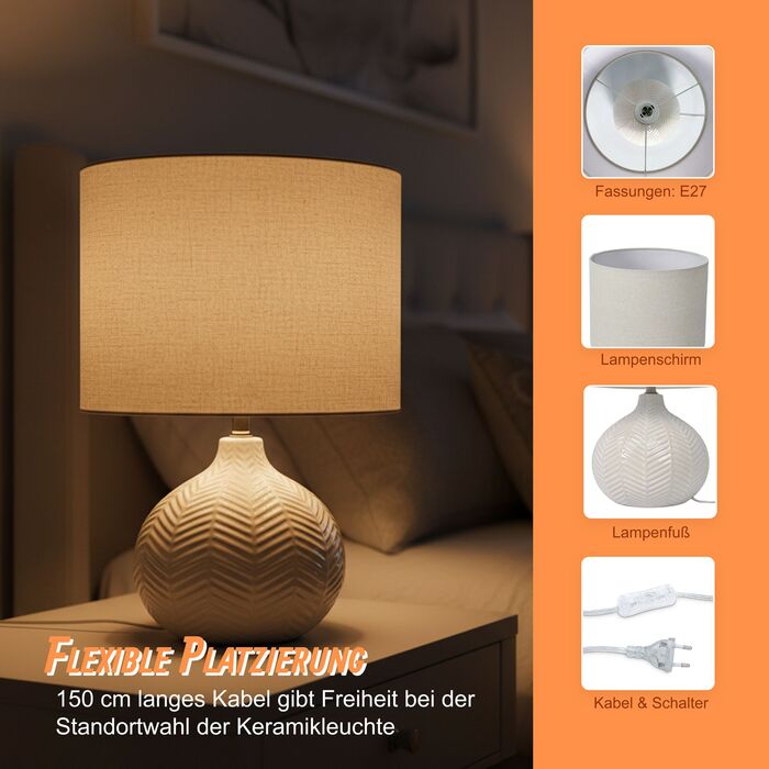 Лампа настільна Relaxdays Chevron