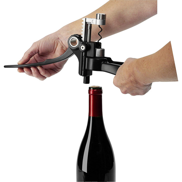 Набір викруток для вина Le Creuset з різаком для ковпачків, чорний/сріблястий, метал