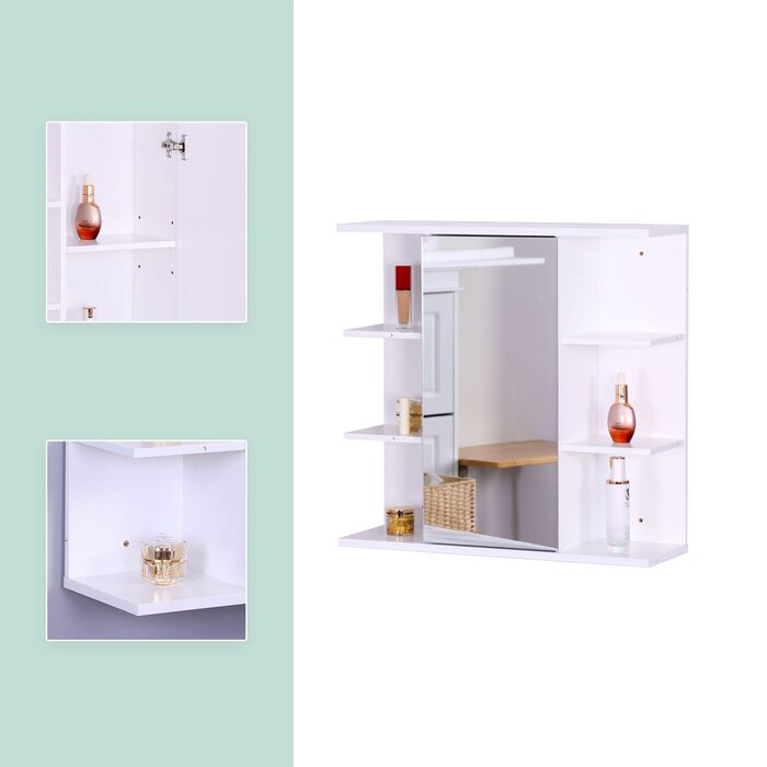 Дзеркальна шафа Relaxdays з 8 полицями