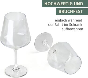Бокали для білого вина Moritz Milano 460 мл, 2 шт. з полікарбонату, неб'ються, прозорі