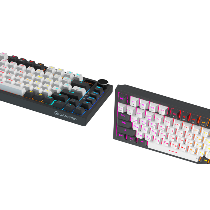 Бездротова механічна клавіатура GamePro Asgard Valhalla Pro (MK160W-D-Pro) 75% Rainy switches