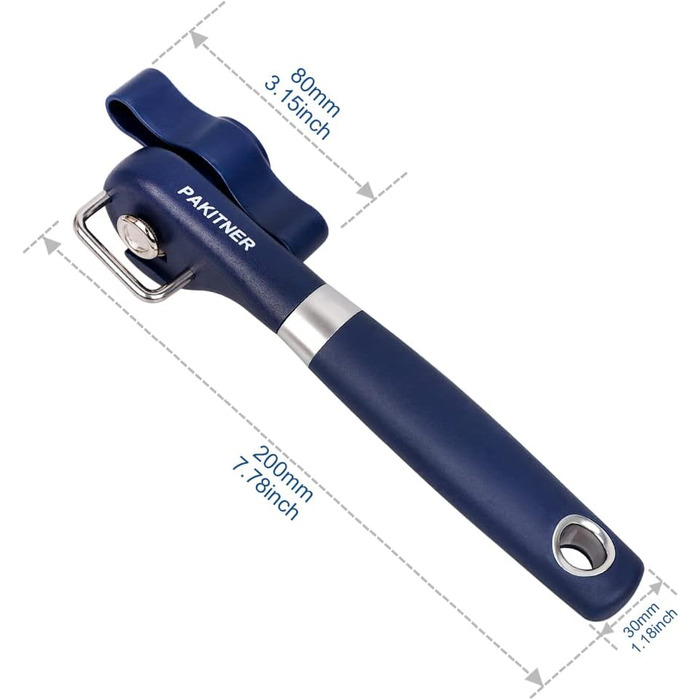Безпечний відкривач консерв, ручний, з гладкими краями, боковий, ергономічний, для кухні та ресторану, колір морської хвилі