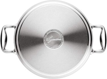 Каструля Lagostina Accademia Lagofusion з нержавіючої сталі, 16 см, з двома ручками та кришкою