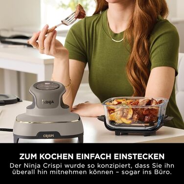 Ninja CRISPi Airfryer – фритюрниця-конвекційна піч, 3.8 л, 4-в-1, 1700 Вт, Stone Gold FN101EUSTGD