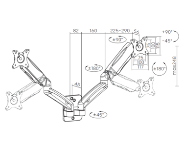 Настільне кріплення для монітора OfficePro MA312B
