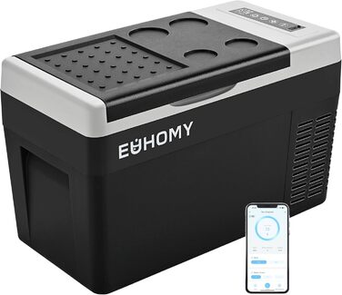 EUHOMY Компресорна холодильна сумка -20℃~20℃, 12/24V DC & 230V AC, Bluetooth, 26QT (24 літри)