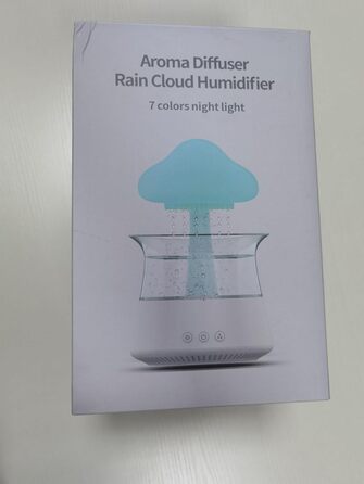 Зволожувач повітря Diffuserlove Rain Clouds з дистанційним керуванням Грибна лампа Кімнатний зволожувач повітря Спальня біла