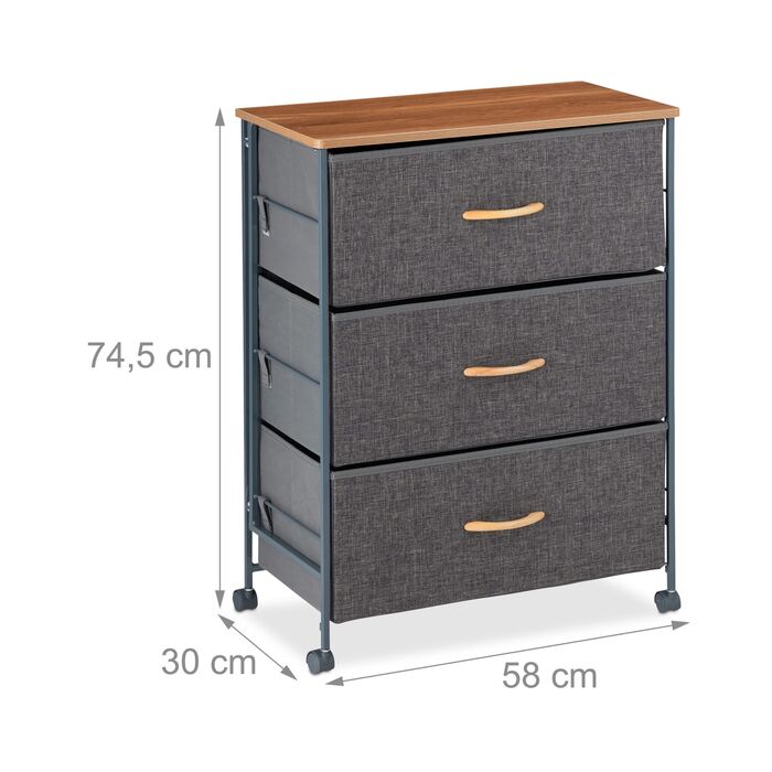 Шафа-тумбочка Relaxdays на колесах