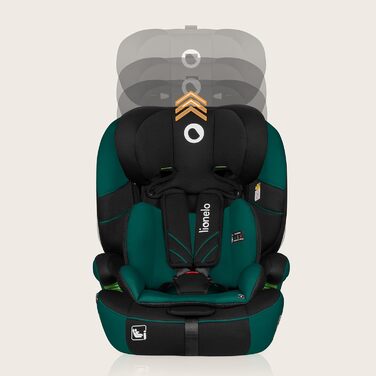 Автокрісло Lionelo Levi One i-Size 76-150 см, група 1 2 3, зелене