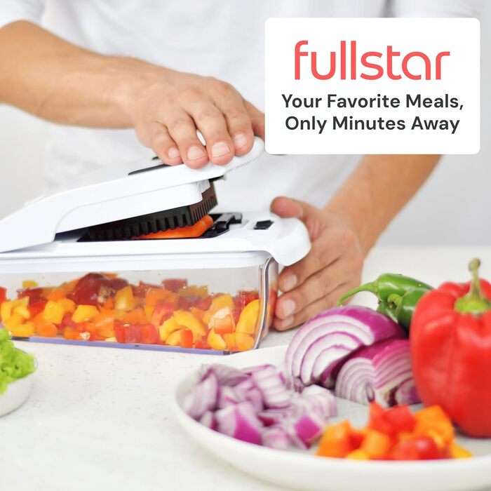 Набір для нарізки овочів та фруктів 4-в-1 (білий) - спіралізатор, нарізувач, шинкувальник, нарізувач кубиками