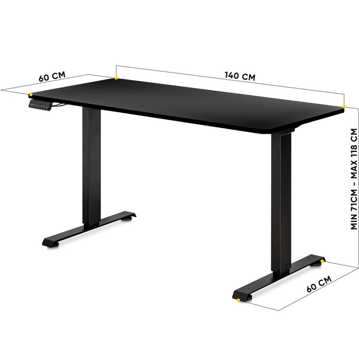 Стіл Mealux PowerDesk Duo Black (арт. EVO-242 Duo B/B)