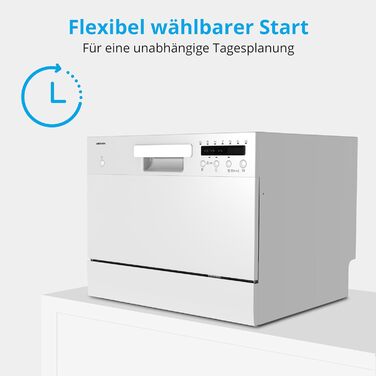 Посудомийна машина MEDION DWT60: 6 комплектів, 7 програм, ECO, AquaStop, LED дисплей, захист від дітей