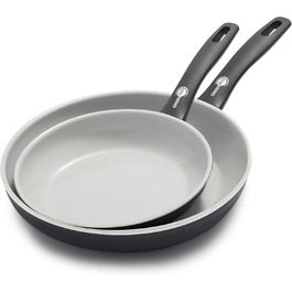 Набір сковорідок GreenPan Dover, 20.3 см та 25.4 см, антипригарне покриття, безпечний для здоров'я, підходить для плити та духовки