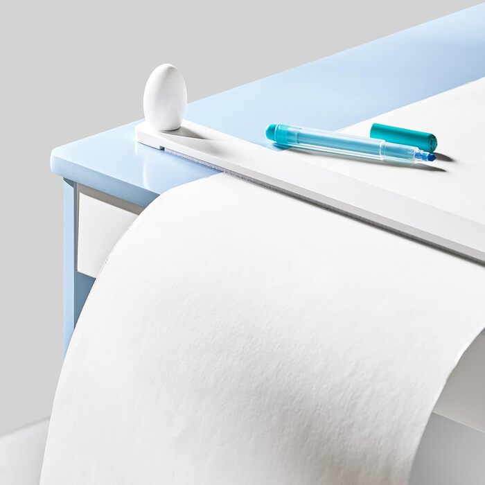 Дитячий стіл SoBuy з табуретом, комплект меблів для дитячої кімнати, ігровий та мальовий стіл для дітей, блакитний, 80x66x50 см, KMB60-B