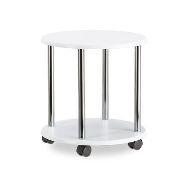 Зручний приставний столик Relaxdays на коліщатках з двома ящиками